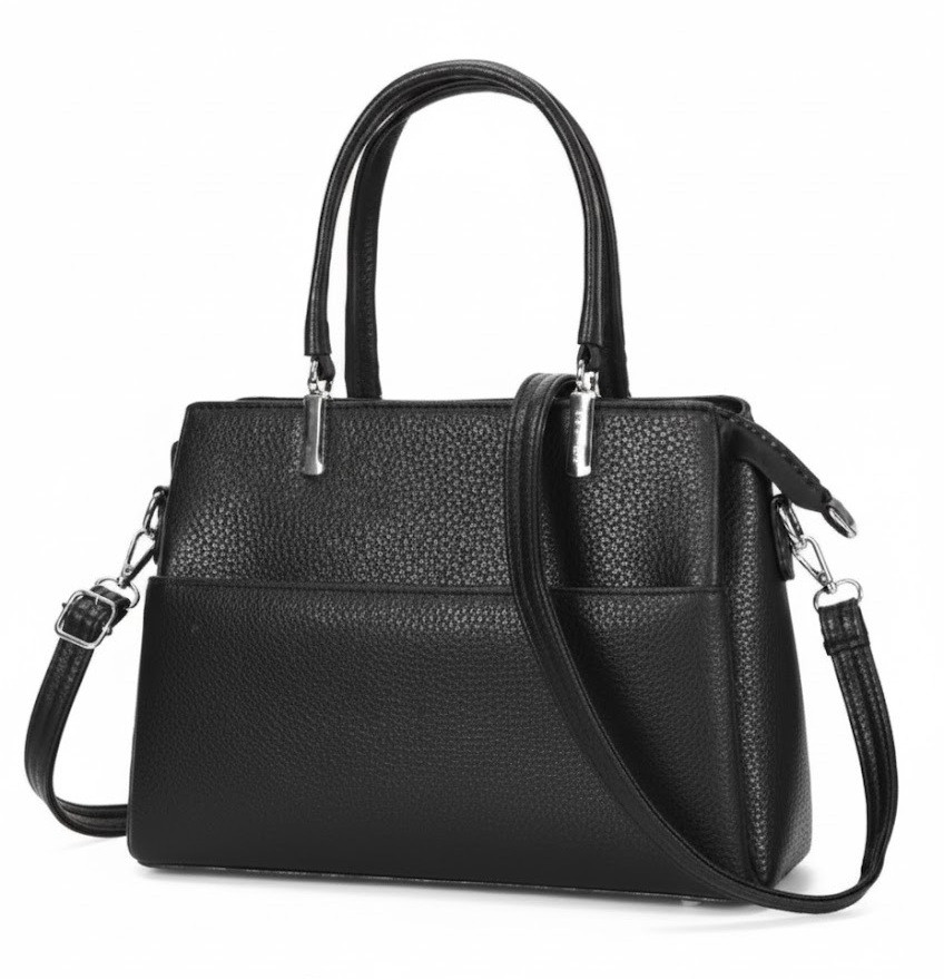 Жіноча каркасна сумочка чорна (0885), фото 1