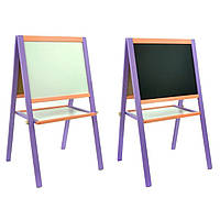Двосторонній магнітний мольберт великий фіолетово-помаранчевий Ігруша ІГРМ-4