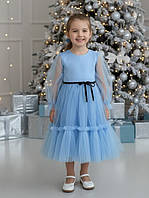 Блакитна нарядна сукня для дівчинки "Ляля" (122-146р)