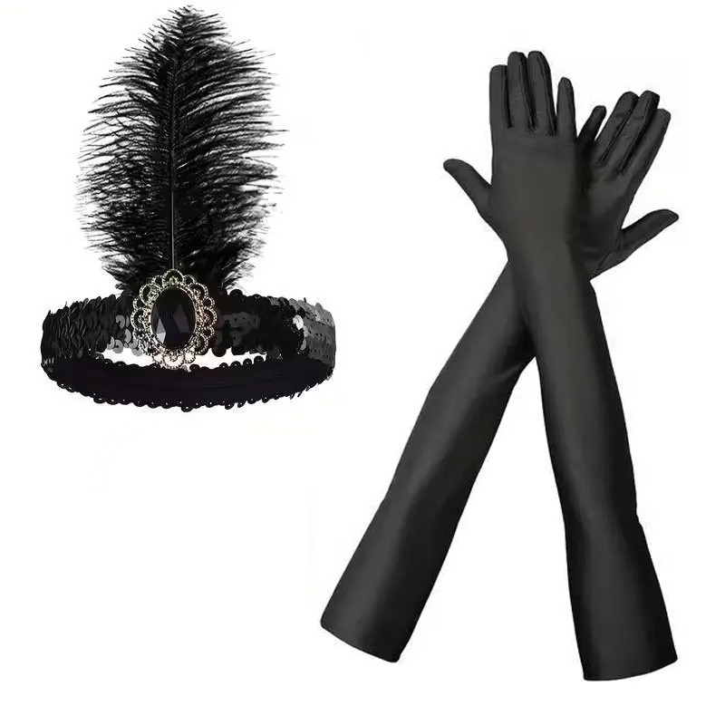 Жіночий набір в стилі Гетсбі ретро 1920, фото 1