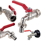 Кран для бака маузера 1000 л шланговий клапан 1/2