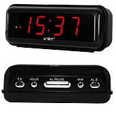 Будильник електронний мережевий світлодіодний 24 год будильник