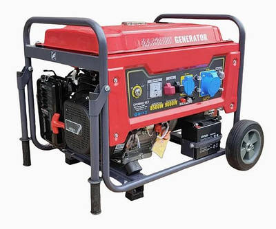 Бензиновий безшумний генератор EVERMAX 8.5 кВт, 4-тактний двигун, однофазний, 25 л