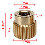 Шестерня екструдера Kingroon MK8, 26 зубців, латунь, фото 2