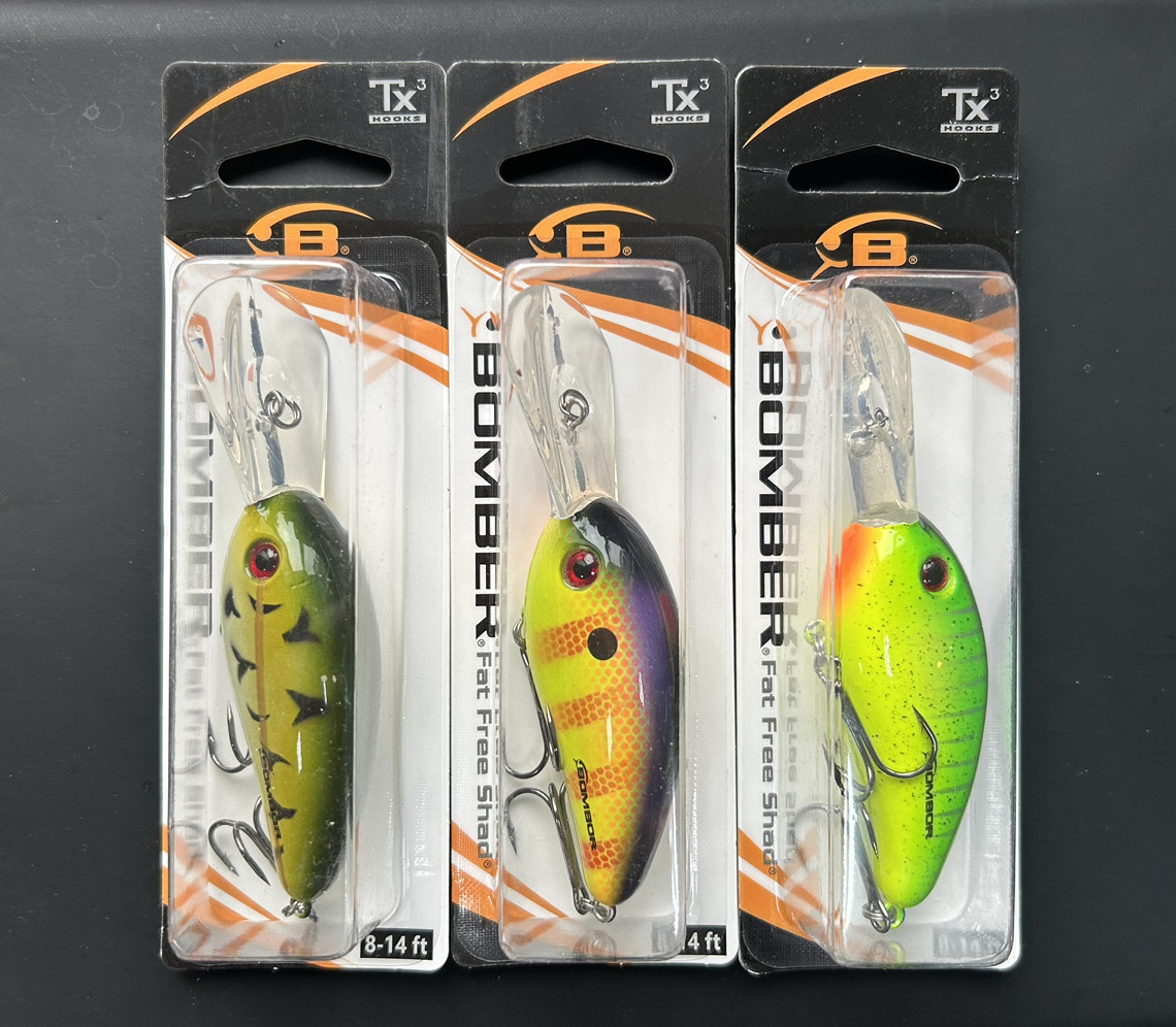 Воблер Bomber Fat Free Shad 6.5 см 16.5 г (набір 3шт) | Мінноу‑шед для тролінгу і спінінга, фото 1