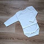 Боді на дівчинку / набір 2 шт. / довгий рукав / р.68, 3-6 місяців / рожевий + білий, фото 2