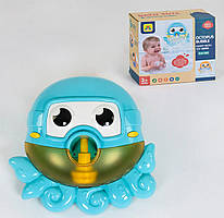 Іграшка для купання Восьминіг, що видушує мильні бульбашки, з мелодією і присоском, у коробці