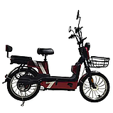 Електровелосипед Crosser CR-3 NEW 800W AGM 60V-24Ah, Червоний, фото 3