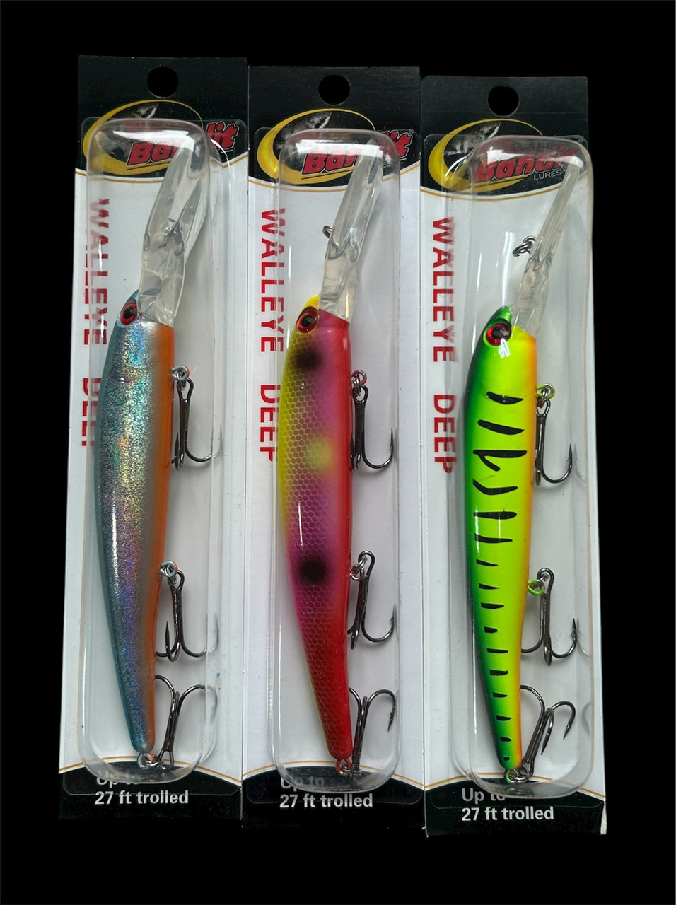 Воблер Bandit Walleye Deep 120mm 17.5g 7м-9м (набір 3шт), фото 1