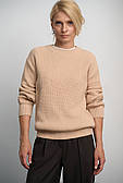 Джемпер жіночий базовий однотонний, колір мигдальний. Модель 2865 Trikobakh