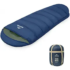 Спальник з капюшоном Naturehike MJ600 CNK2300SD014, темно-блакитний