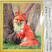 Дiамантова мозаїка викладка стразами Рудий ліс (повна викладка) 40*50 см