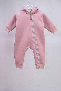 Дитячий однотонний комбінезон з капюшоном тринитка