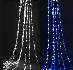 Вулична гірлянда Водоспад 3х2м 560 ламп (Синій, білий, мікс)