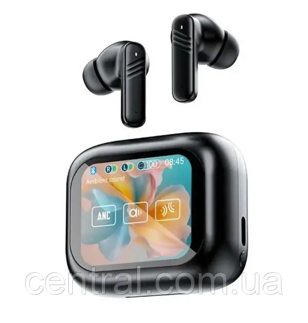 Бездротові навушники LX50 TWS Earbuds з LED дисплеєм Bluetooth 5.4/ ANC/ ENC/ Black, фото 1