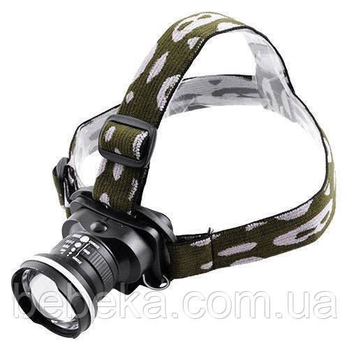 Ліхтарик налобний металевий POLICE BL-6807 XPE 120000W+ЗУсеть+авт 3реж zoom