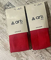 Червоні однотонні бавовняні гладкі колготки для дітей