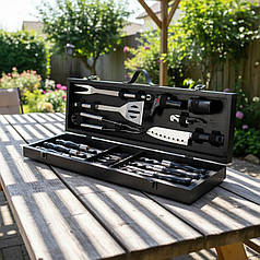 Шашличний барбекю подарунковий набір з шампурами для кума, шефа, побратима, рідних