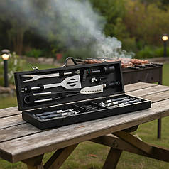 Шашличний BBQ-набір в кейсі із шампурами та аксесуарами для гриля