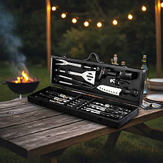 Подарунковий комплект в кейсі для барбекю та приготування шашлику