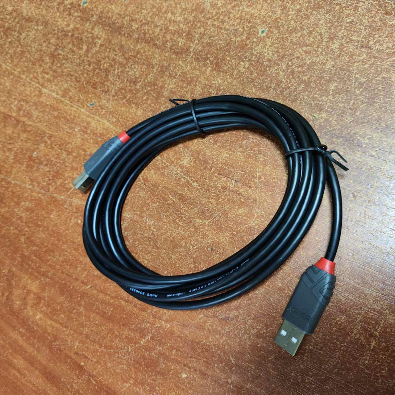 Кабель Lindy USB 2.0 до принтера 3.0 м, фото 1