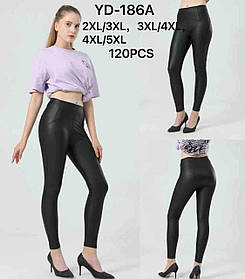 Лосини жіночі шкірзам оптом, 2XL/3XL-4XL/5XL рр., арт. Si-YD-186A