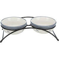 Trixie TX-24790 керамічні миски на підставці 2 × 0,3 л / ø 12 см