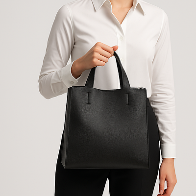 Сумка жіноча шкіряна чорна (2309)