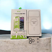 Комплект захисту для iPhone 17 Pro Max скло з аплікатором + чохол MagSafe прозорий + лінзи на камеру