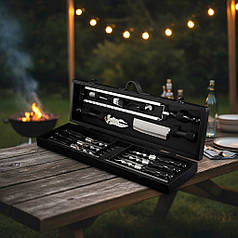 Дерев'яний подарунковий шашличний набір - набір шампурів