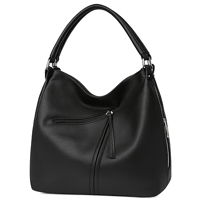 Стильна сумка жіноча чорна (190)