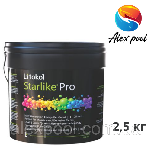 Litokol Starlike PRO 2.5 кг - епоксидний гель  для заповнення швів від 1 до 20 мм - базові кольори