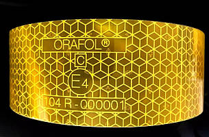 Світловідбивна стрічка для твердої поверхні  ORAFOL VC104+ [жовта]