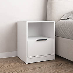 Приліжкова тумба 40см завширшки з полицею та шухлядою Приліжкові тумбочки в спальню з Ламінованого ДСП