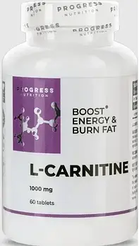 Жироспалювач Progress Nutrition L-Carnitine 1000 mg 60 tab