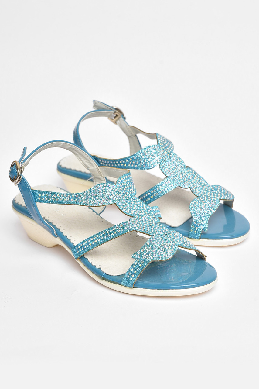 Босоніжки дитячі блакитного кольору 204361T Безкоштовна доставка, фото 1