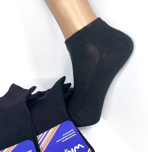 Підліткові шкарпетки чорні короткі 21-23 р. (12 пар!) (сітка) Варос, фото 1