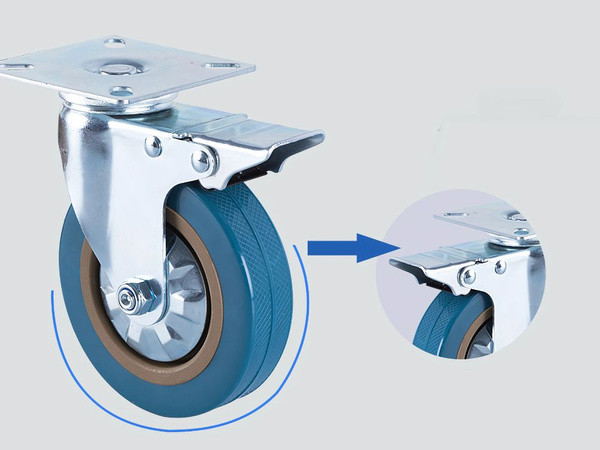 Меблеве колесо 3 inch romanic brake metal current wheel 75 mm