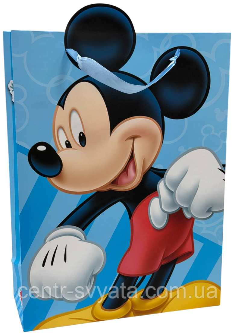 Подарунковий пакет "Міккі Маус" 30х40х12 см