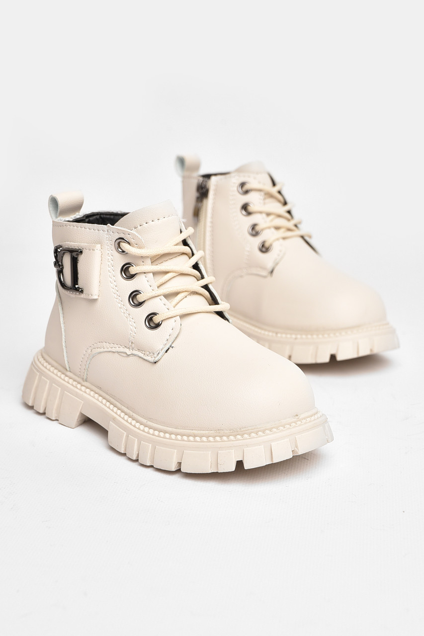 Черевики дитячі для дівчинки єврозима молочного кольору 207995T Безкоштовна доставка, фото 1