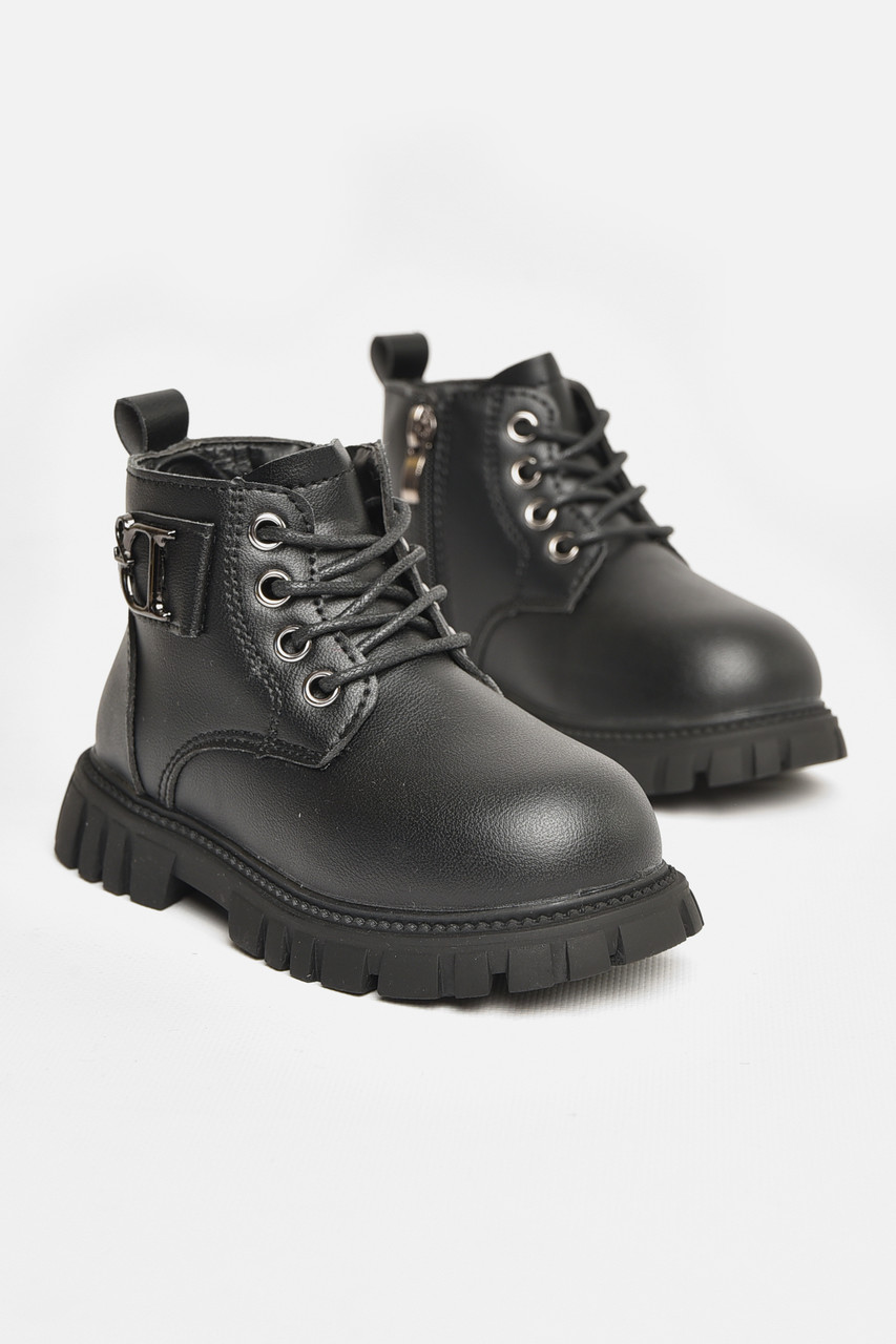 Черевики дитячі для дівчинки єврозима чорного кольору 207996T Безкоштовна доставка, фото 1