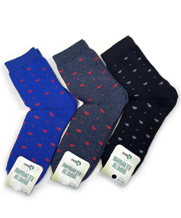 Шкарпетки жіночі повна махра класичні Сердечка 23-25 р. (12 пар!) (Зимові) Варос, фото 1