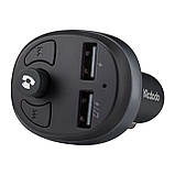 Адаптер - зарядне на 2 порти + FM-трансмітер McDodo Bluetooth FM Car Charger CC-6880, фото 3