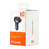 Адаптер - зарядне на 2 порти + FM-трансмітер McDodo Bluetooth FM Car Charger CC-6880, фото 4