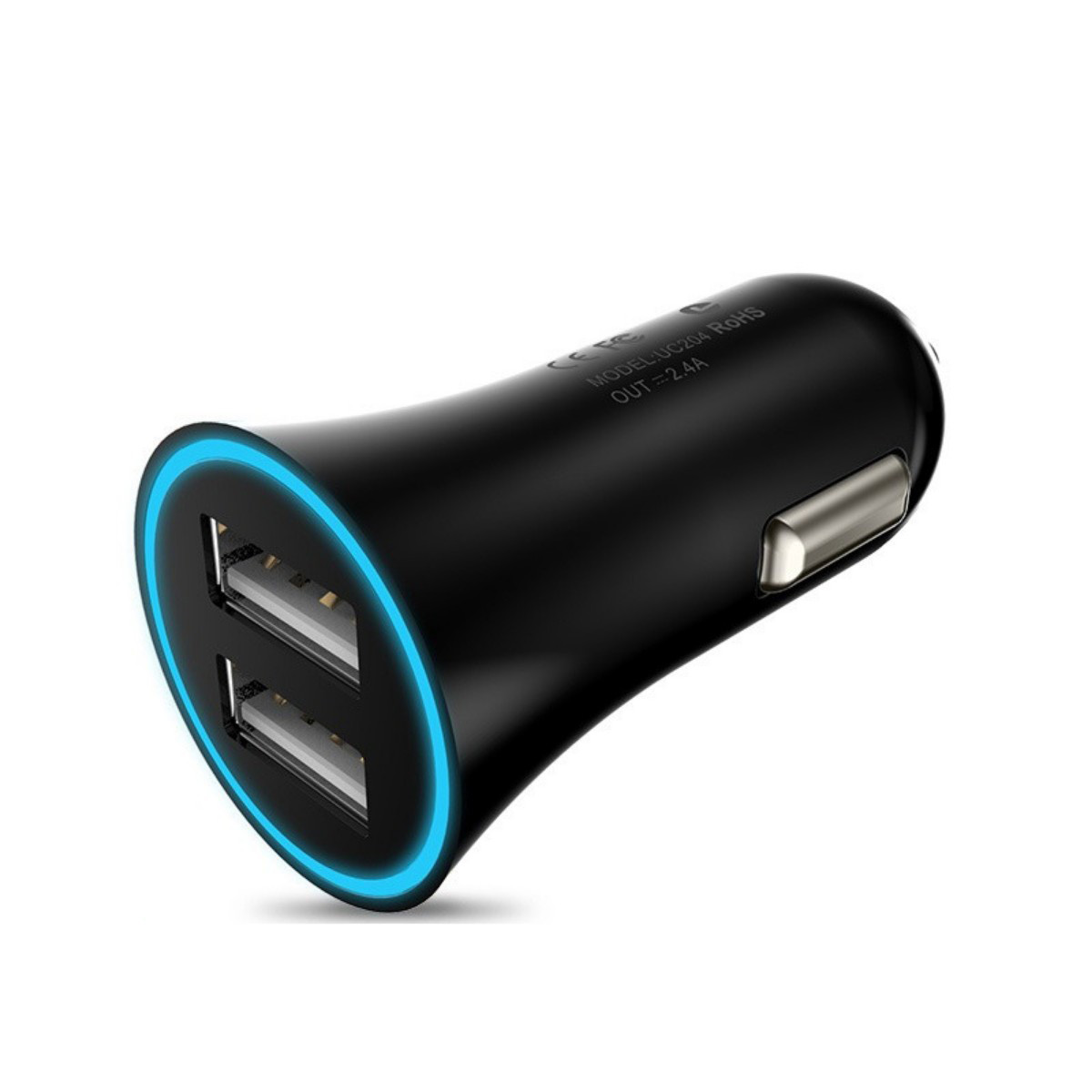 АЗП Hoco UC204 Car Charger 2USB 2.4 A Чорний, фото 1