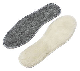 Устілки для взуття фетр + овчина 44 розмір (довжина 28 см)