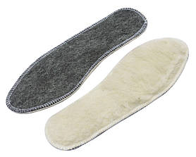 Устілки для взуття фетр + овчина 37 розмір (довжина 24.5 см)