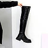 Високі чорні чоботи блискавка ботфорти по всій довжині, фото 2