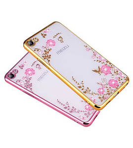 TPU чохол зі стразами для Meizu M3X (2 кольори)