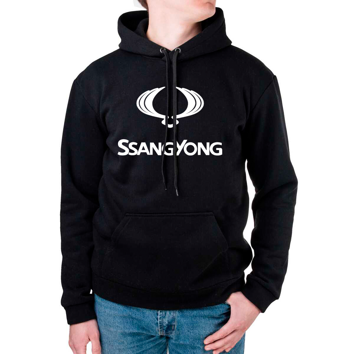 Худі чорна з маркою авто SsangYong/Санг Йонг, фото 1